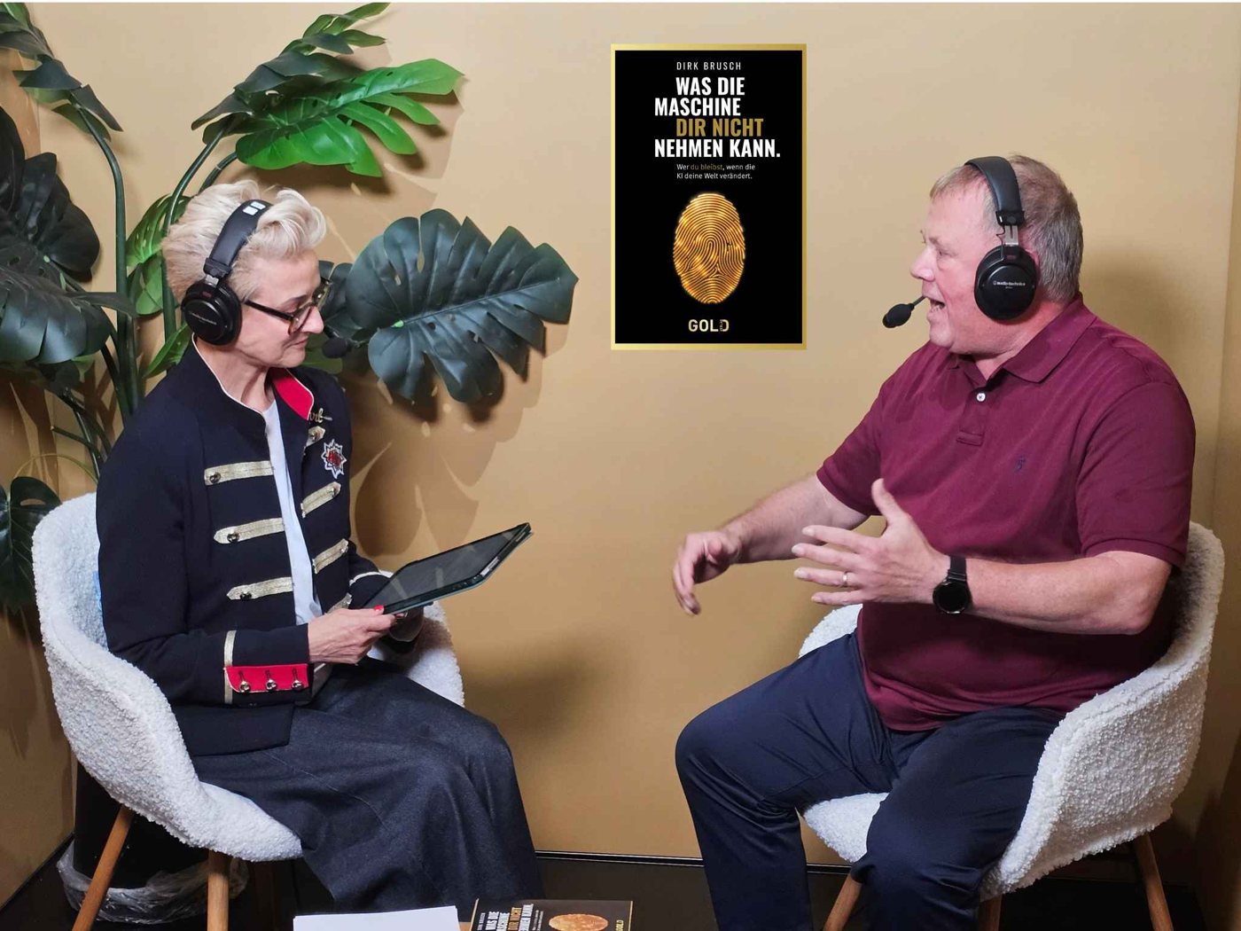 Dirk Brusch im Messetalk zu seinem Buch „Was die Maschine dir nicht nehmen kann.“ am Stand des GOLD Verlags auf der Frankfurter Buchmesse